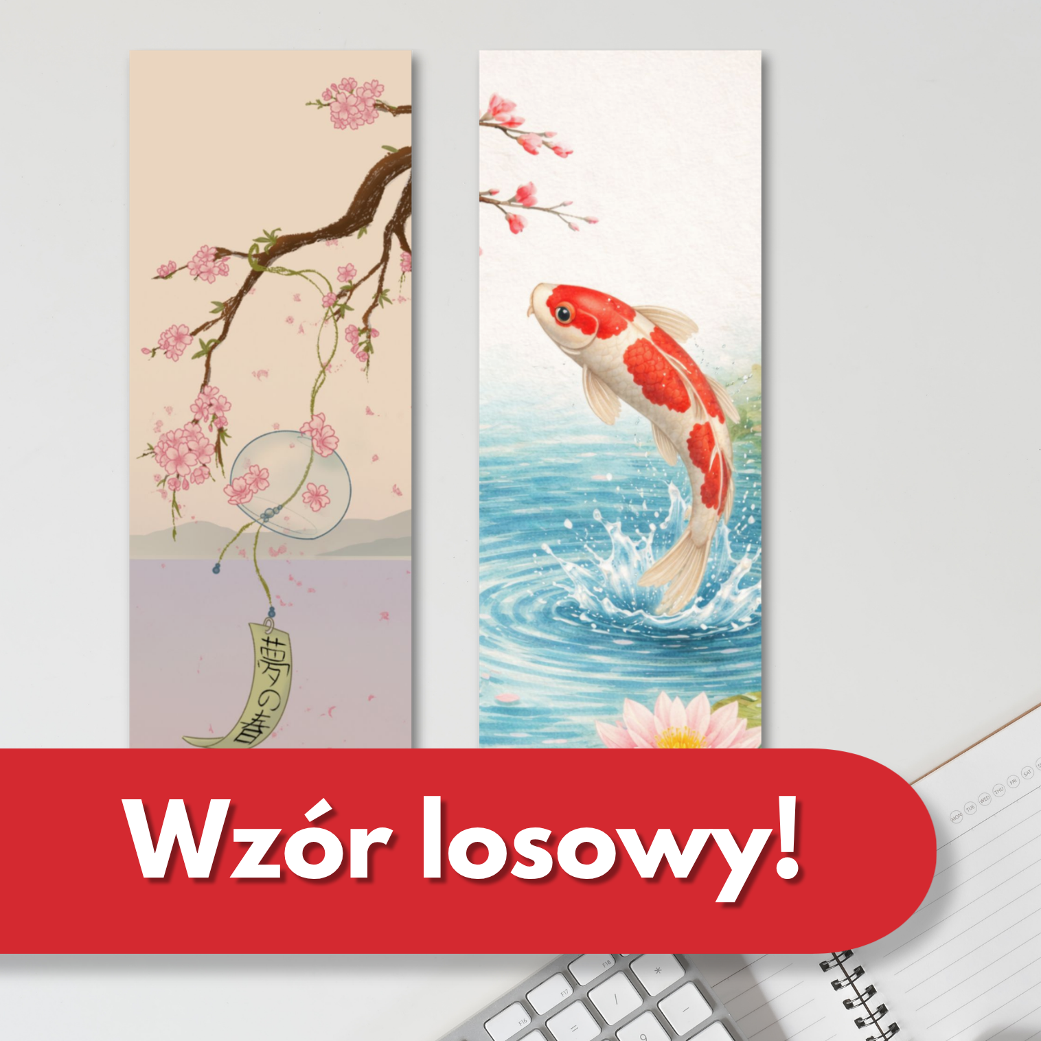 Papierowa zakładka do książki - wzór losowy | Zakładka projekty konkursowe
